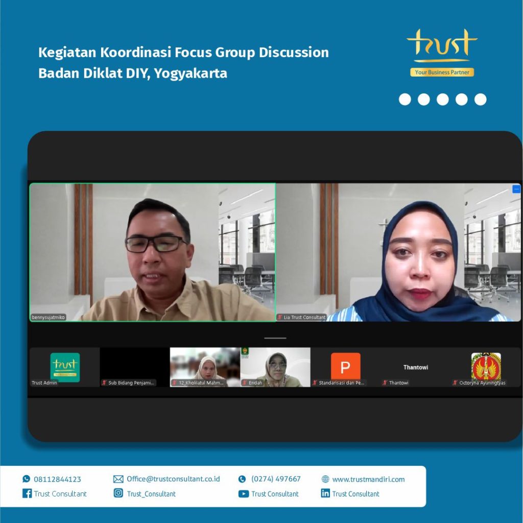 Koordinasi Focus Group Discussion, Badan Diklat DIY, Yogyakarta, Trust Mandiri, Jasa Konsultan ISO, 0274497667, 08112654585