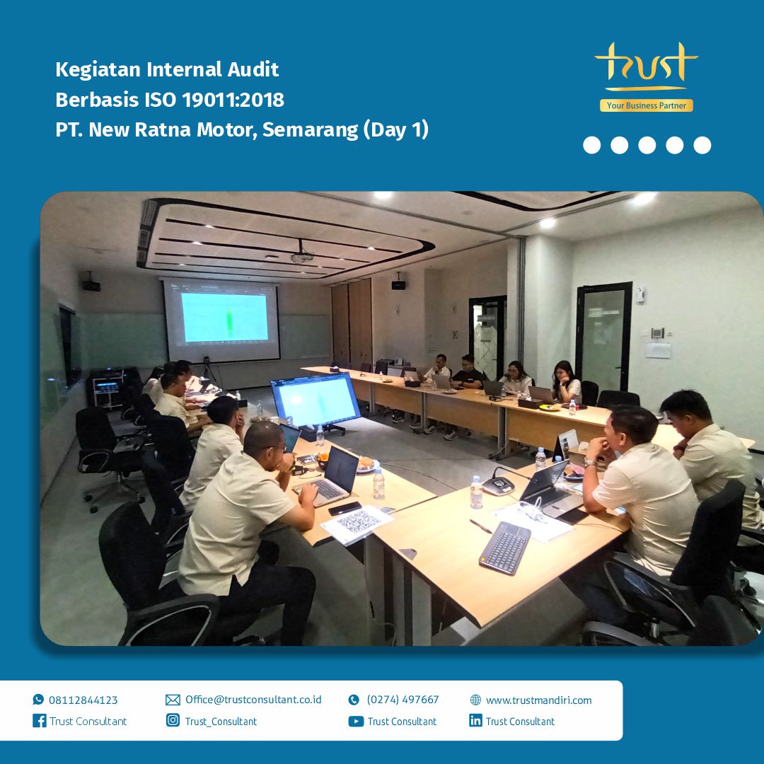 Kegiatan audit internal berbasis ISO 19011:2018 di PT. New Ratna Motor, Semarang – Hari Pertama.