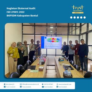 Pelaksanaan Eksternal Audit ISO 27001:2022 di BKPSDM Kabupaten Bantul sebagai upaya memastikan penerapan sistem manajemen keamanan informasi.
