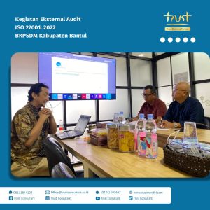 Pelaksanaan Eksternal Audit ISO 27001:2022 di BKPSDM Kabupaten Bantul sebagai upaya memastikan penerapan sistem manajemen keamanan informasi.