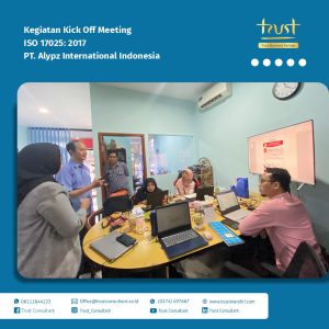 Kick Off Meeting ISO 17025:2017 di PT. Alypz International Indonesia sebagai langkah awal penerapan standar laboratorium internasional.