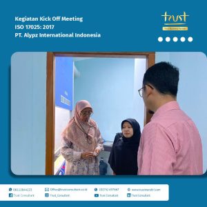 Kick Off Meeting ISO 17025:2017 di PT. Alypz International Indonesia sebagai langkah awal penerapan standar laboratorium internasional.