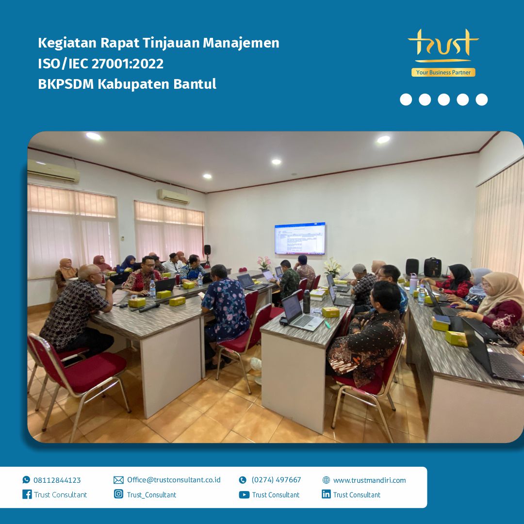 Dokumentasi diskusi dalam Rapat Tinjauan Manajemen BKPSDM Kabupaten Bantul.