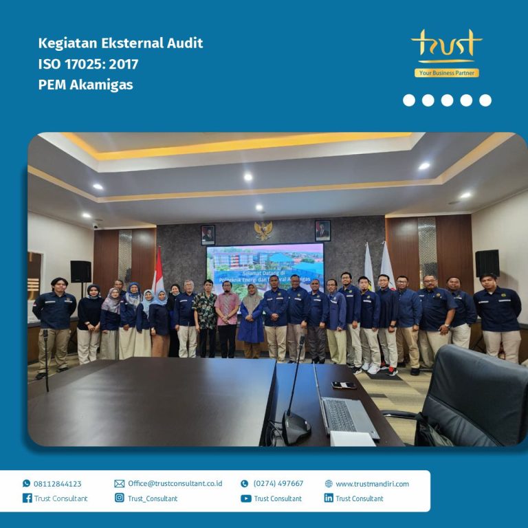 Suasana kegiatan Eksternal Audit ISO 17025:2017 di PEM Akamigas. Audit ini dilakukan untuk memastikan sistem manajemen laboratorium memenuhi persyaratan ISO 17025:2017