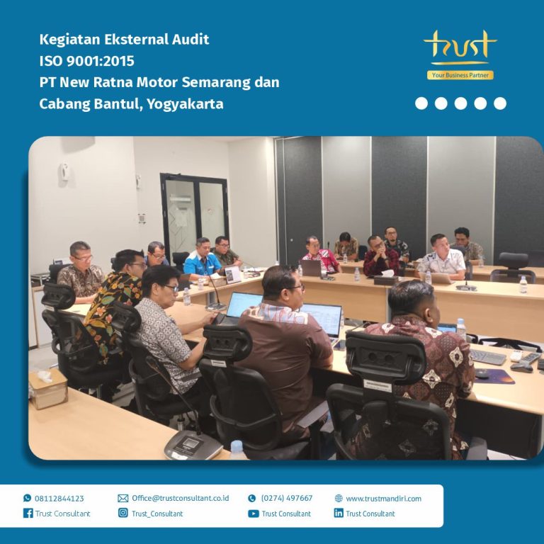 Suasana audit eksternal ISO 9001:2015 di PT New Ratna Motor Kantor Semarang dan Cabang Bantul, Yogyakarta