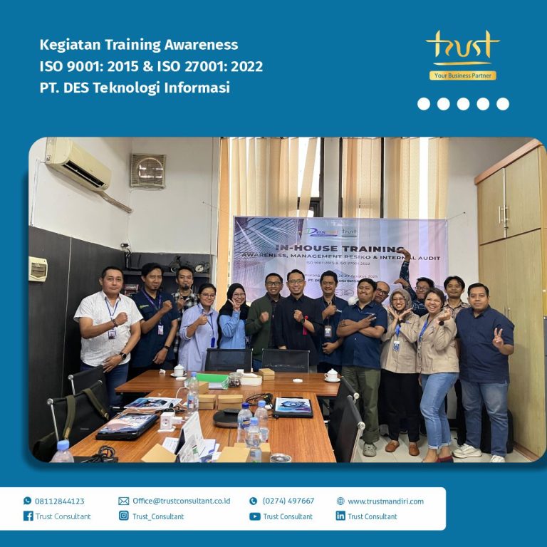 "Pelaksanaan training awareness ISO 9001:2015 & ISO 27001:2022 di PT. DES Teknologi Informasi