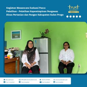 Wawancara evaluasi pasca pelatihan Kepemimpinan Pengawas di Dinas Pertanian dan Pangan Kabupaten Kulon Progo