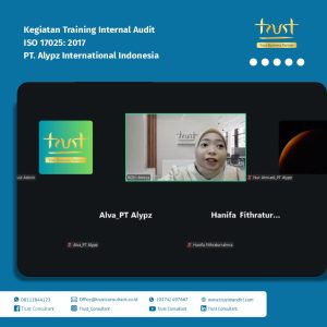 Training Internal Audit pada PT Alypz International Indonesia dengan pendampingan dari Trust Consultant