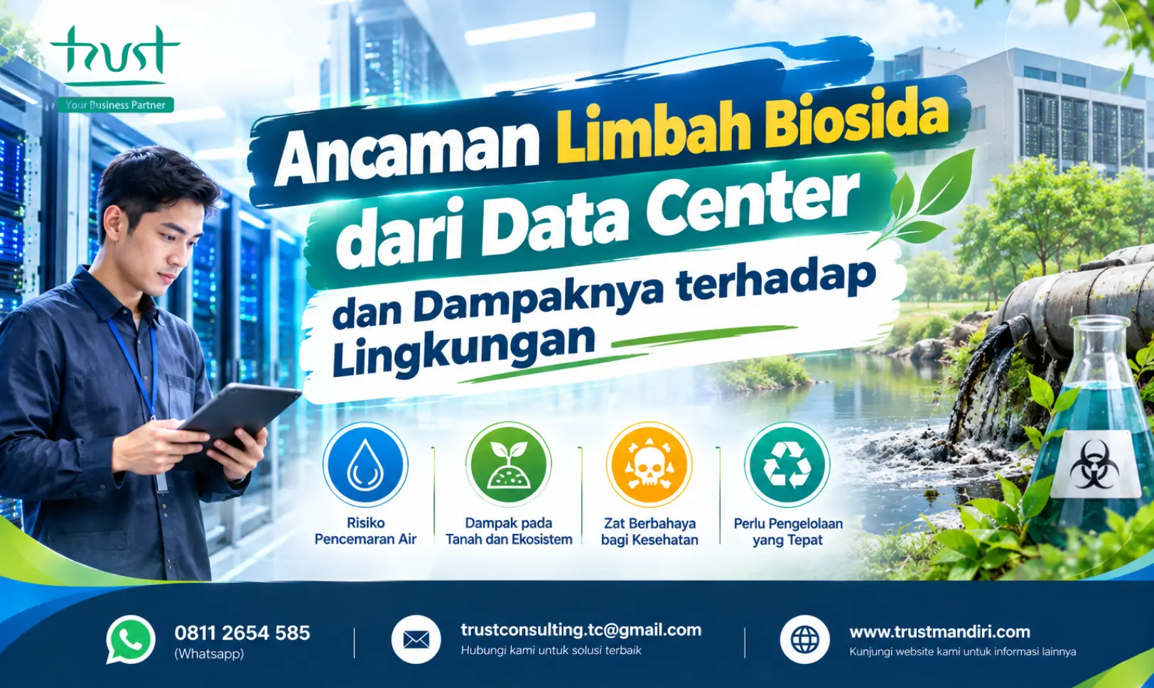 Limbah Biosida dari Data Center